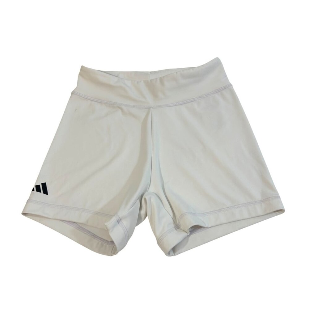 Adidas Women’s Tennis Shorts White Logo Compression Tights Athletic IT1838